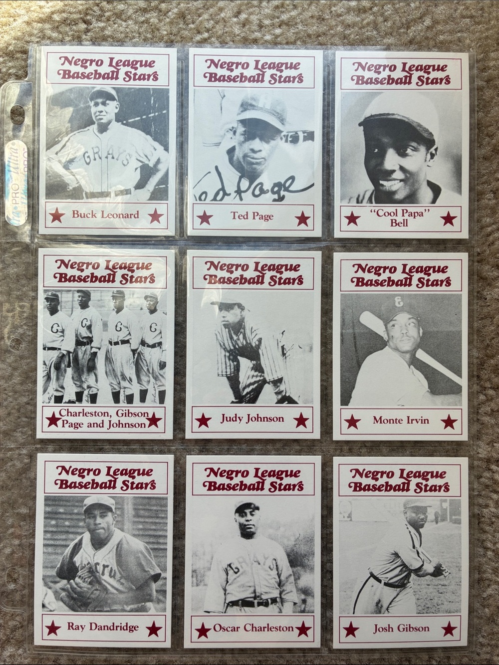 1986 Negro League Baseball Stars Complete Set #1-119 w/2 Autos